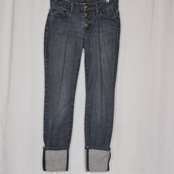 Joe's Jeans Suspender Chelsea Button-Fly Rolled Cuff Skinny Jeans - Size 27 / 4 - Picture 1 of 14